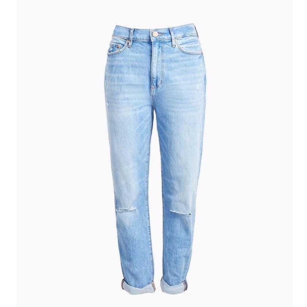 Peitite High Rise Slim Pocket Boyfriend Jeans